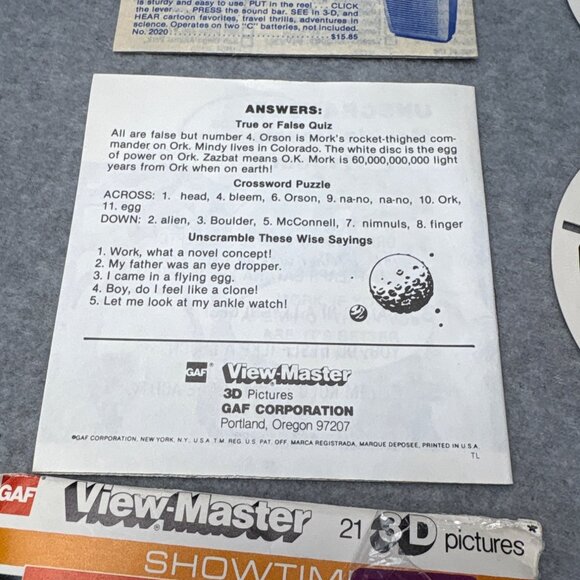 GAF View-Master Showtime Mork & Mindy 3-Reel Set Booklet Mail Order Form 1979 - Picture 9 of 16